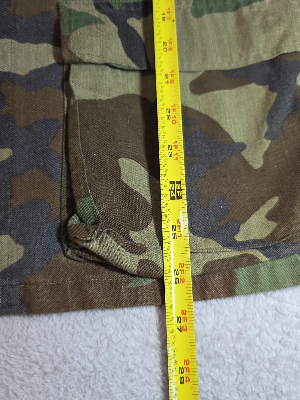 US Military Woodland Camo BDU Combat Coat Small Short